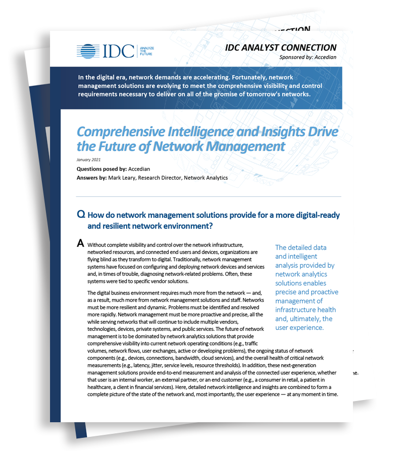 IDC Analyst Connection Comprehensive Intelligence & Insights Drive Future Network Management